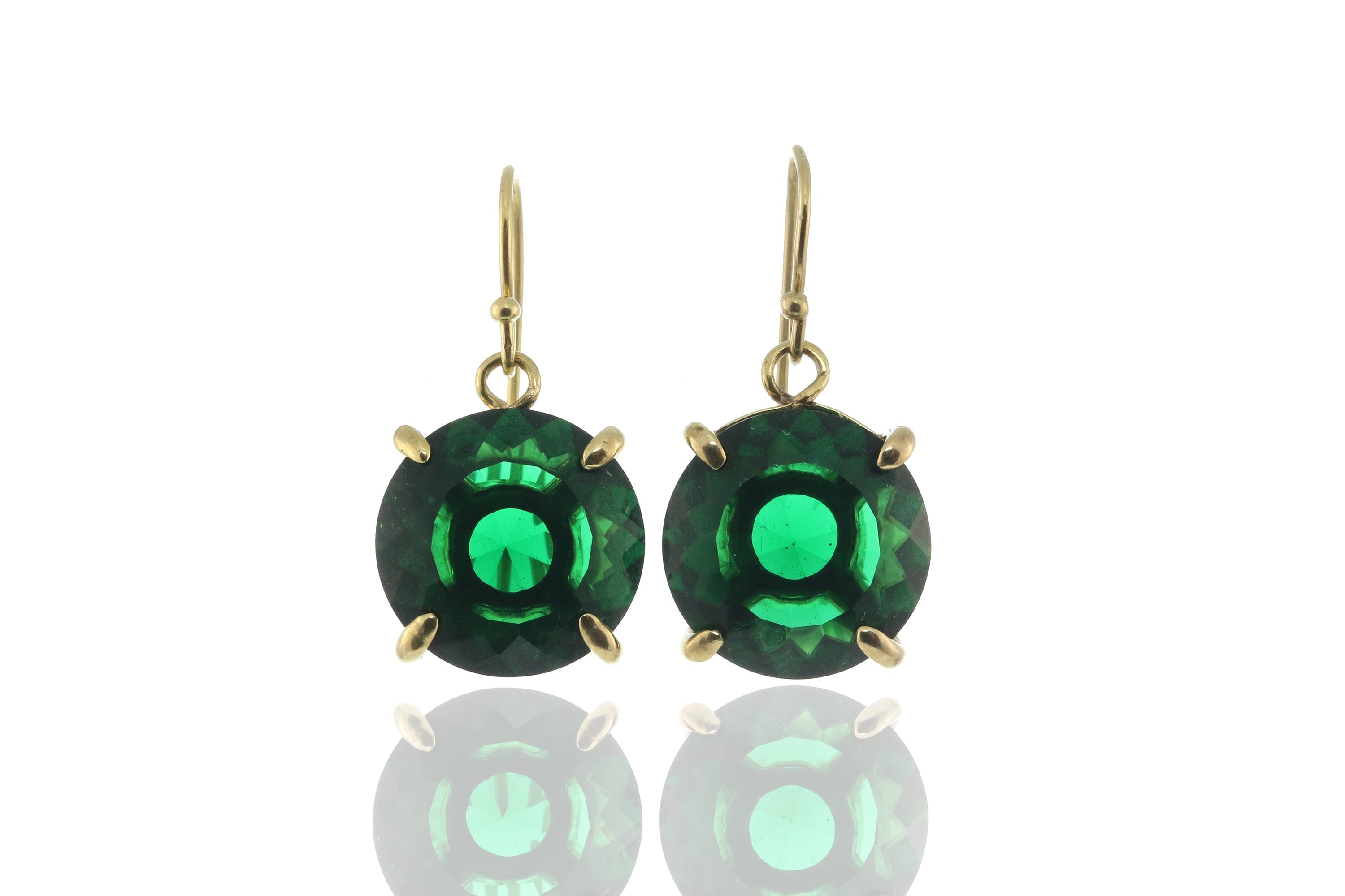 Emerald Birthstone Sterling Silver Earrings Earrings Anemone Jewelry