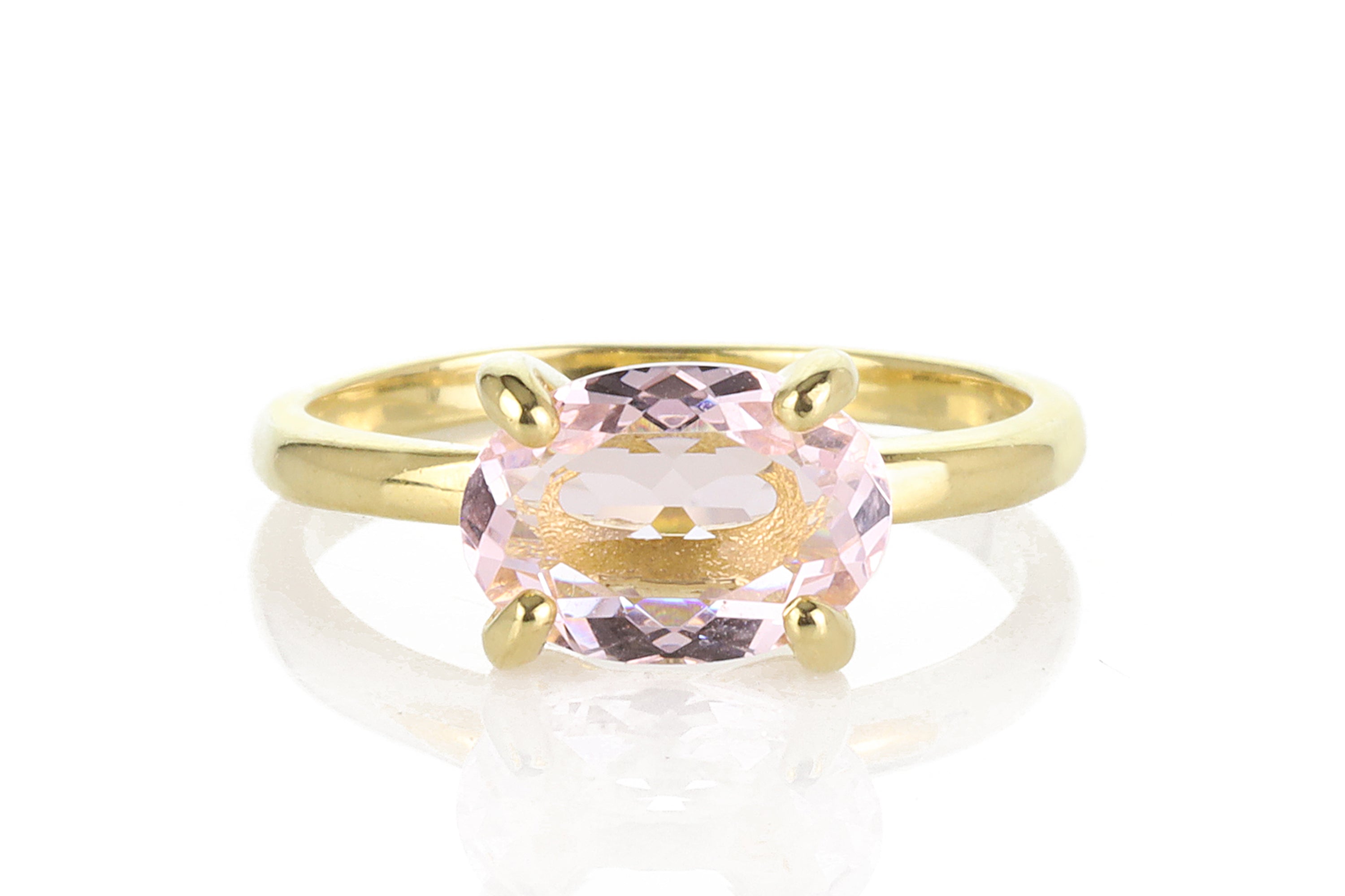 Rose Quartz Ring 14K Gold Band Rings Anemone Unique