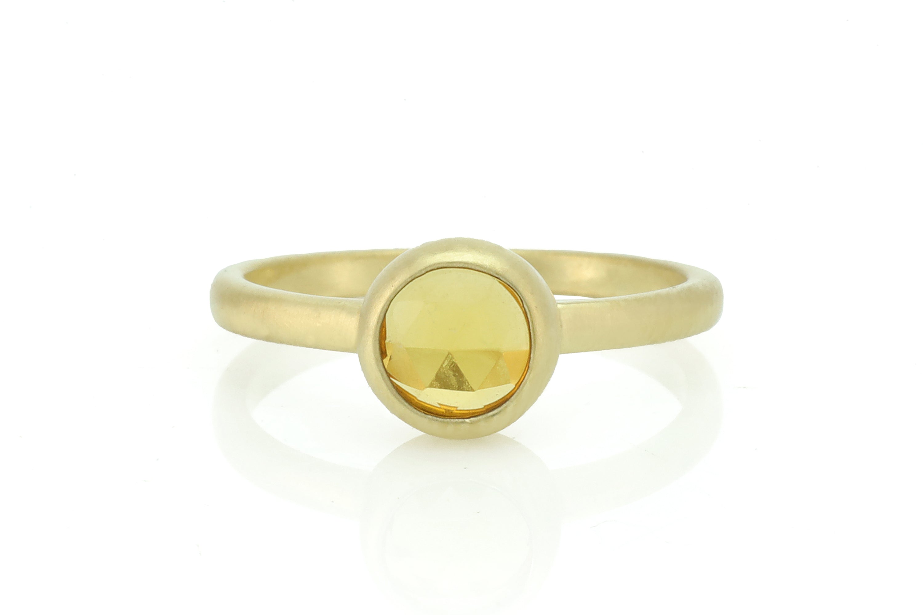 Gold Citrine Stacking Ring Rings Anemone Limited