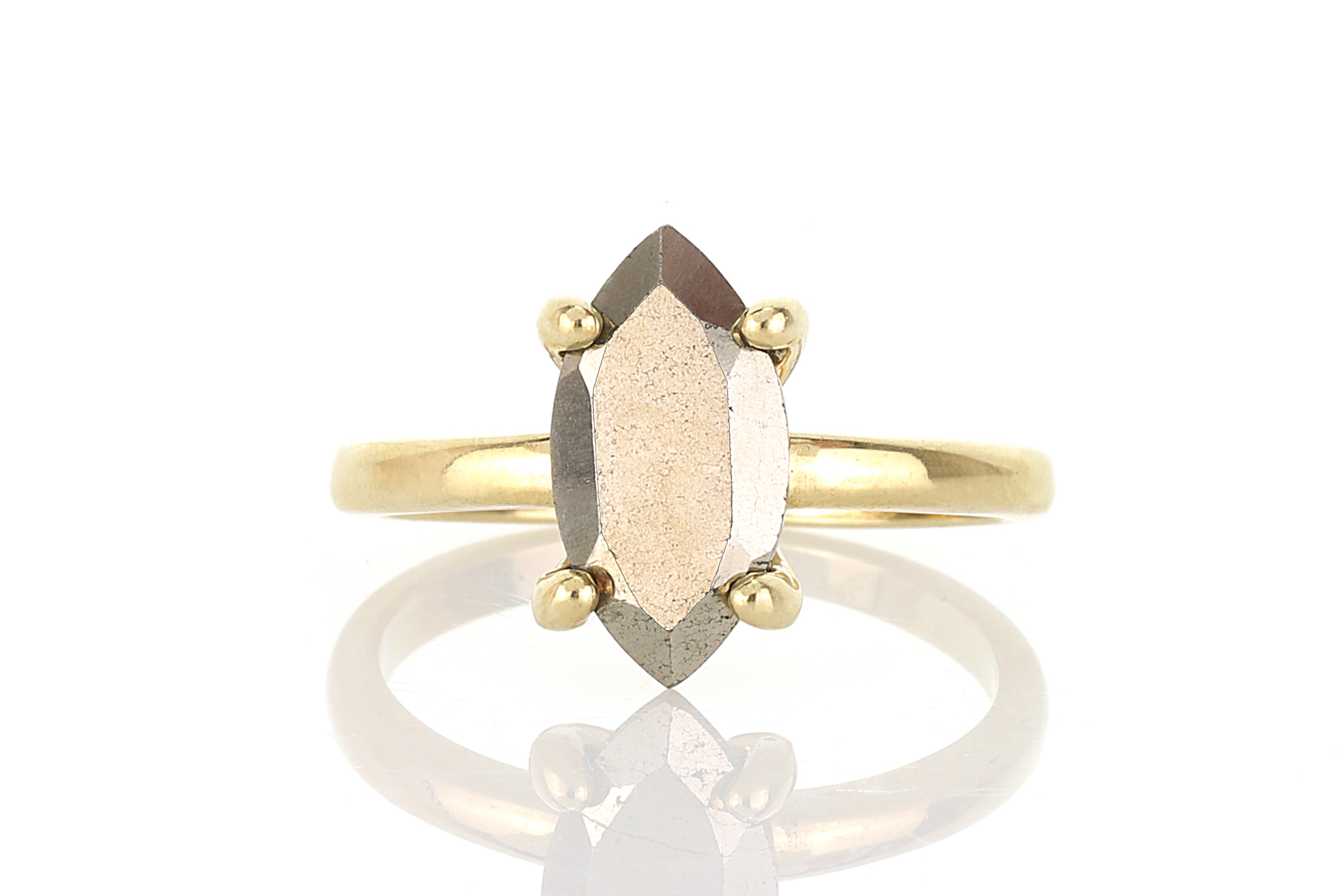 Sterling Silver Marquise Cut Solitaire Ring Rings Anemone Unique