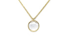 Statement Clear Quartz Bezel Set 14k Gold Necklace necklaces Anemone Limited