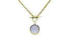 Tanzanite Toggle Gold Bezel Pendant Necklace necklaces Anemone Limited