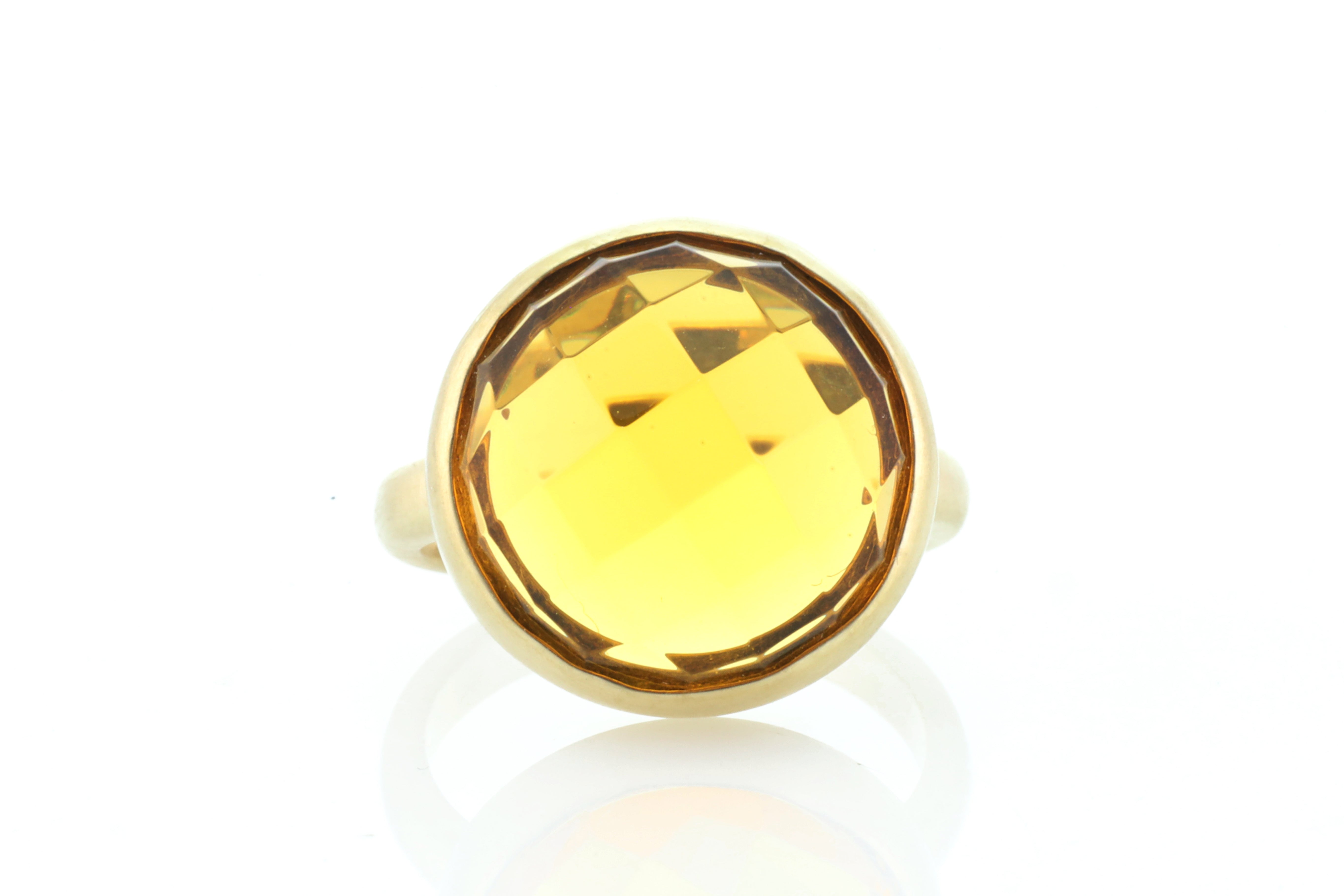 18k Gold Citrine Bezel Ring Rings Anemone Limited
