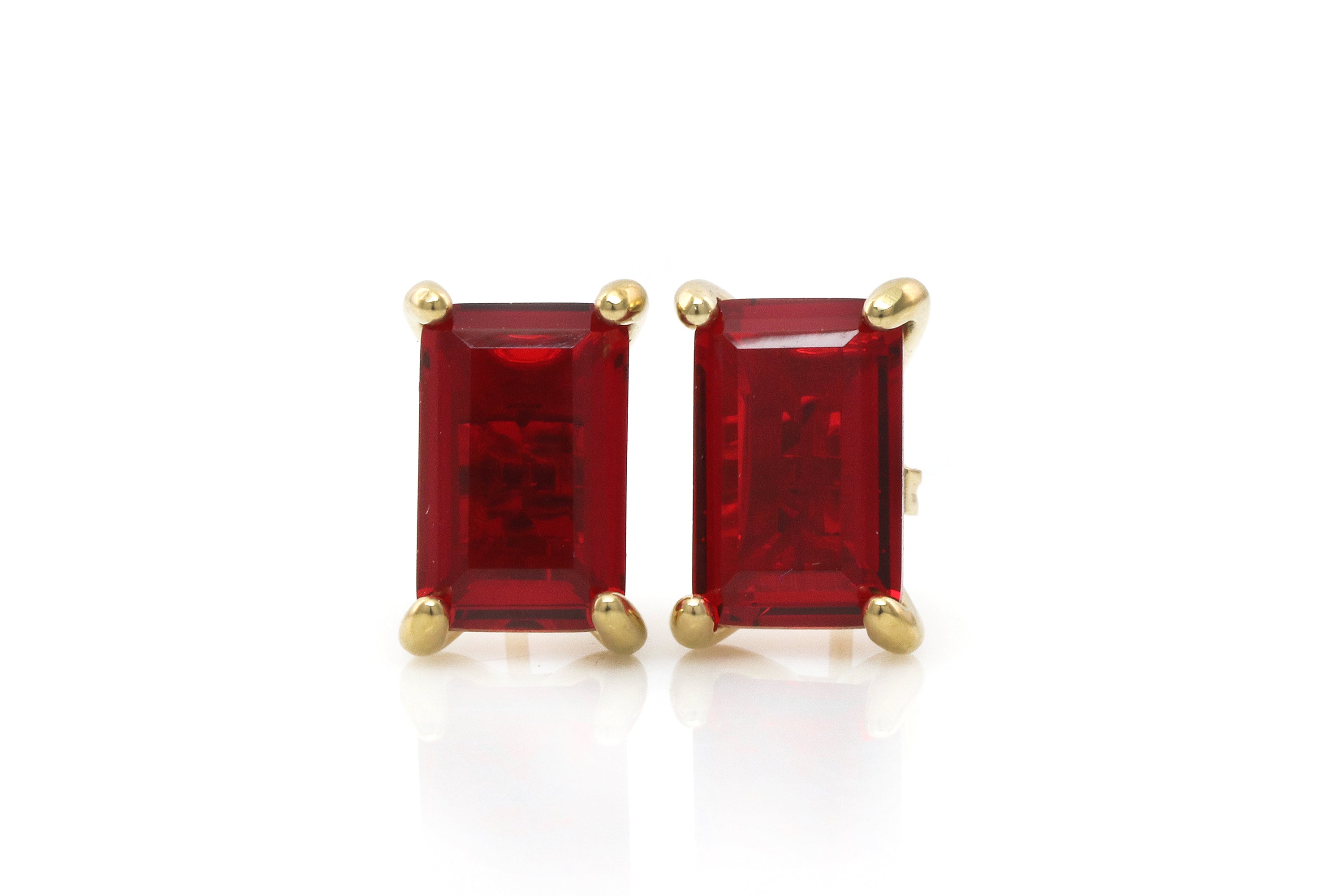 Exquisite Ruby Gold Earrings in Gold Earrings Anemone Unique