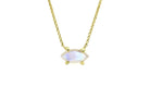 Marquise Cut Horizontal Moonstone Gold Pendant Necklace necklaces Anemone Unique