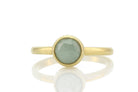 Stackable Aquamarine Bezel Set Gold Ring Rings Anemone Limited