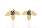 Gold Black Pearl Flower Earrings Earrings Anemone Limited