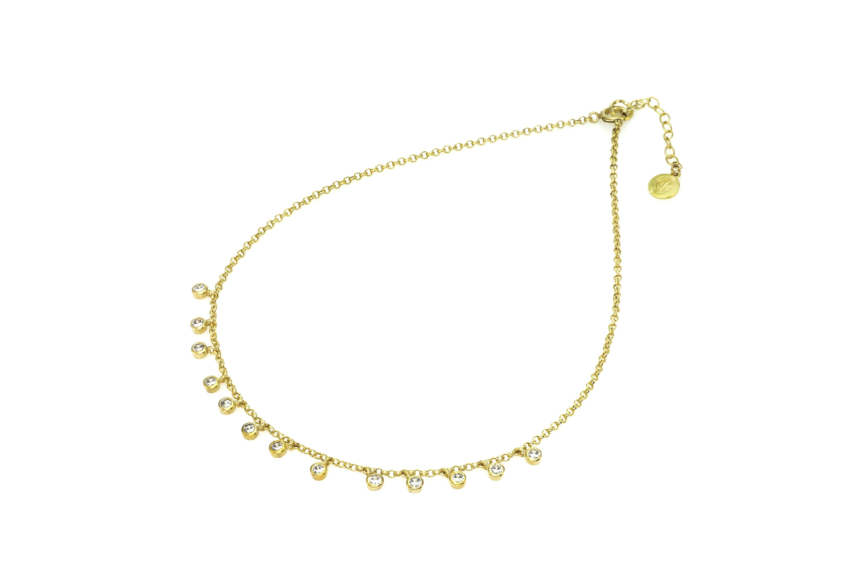 Cubic Zirconia Pendant 14k Gold Filled Necklace necklaces Anemone Unique