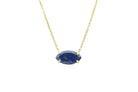 Horizontal Marquise Lapis Lazuli Gold Pendant Necklace necklaces Anemone Jewelry