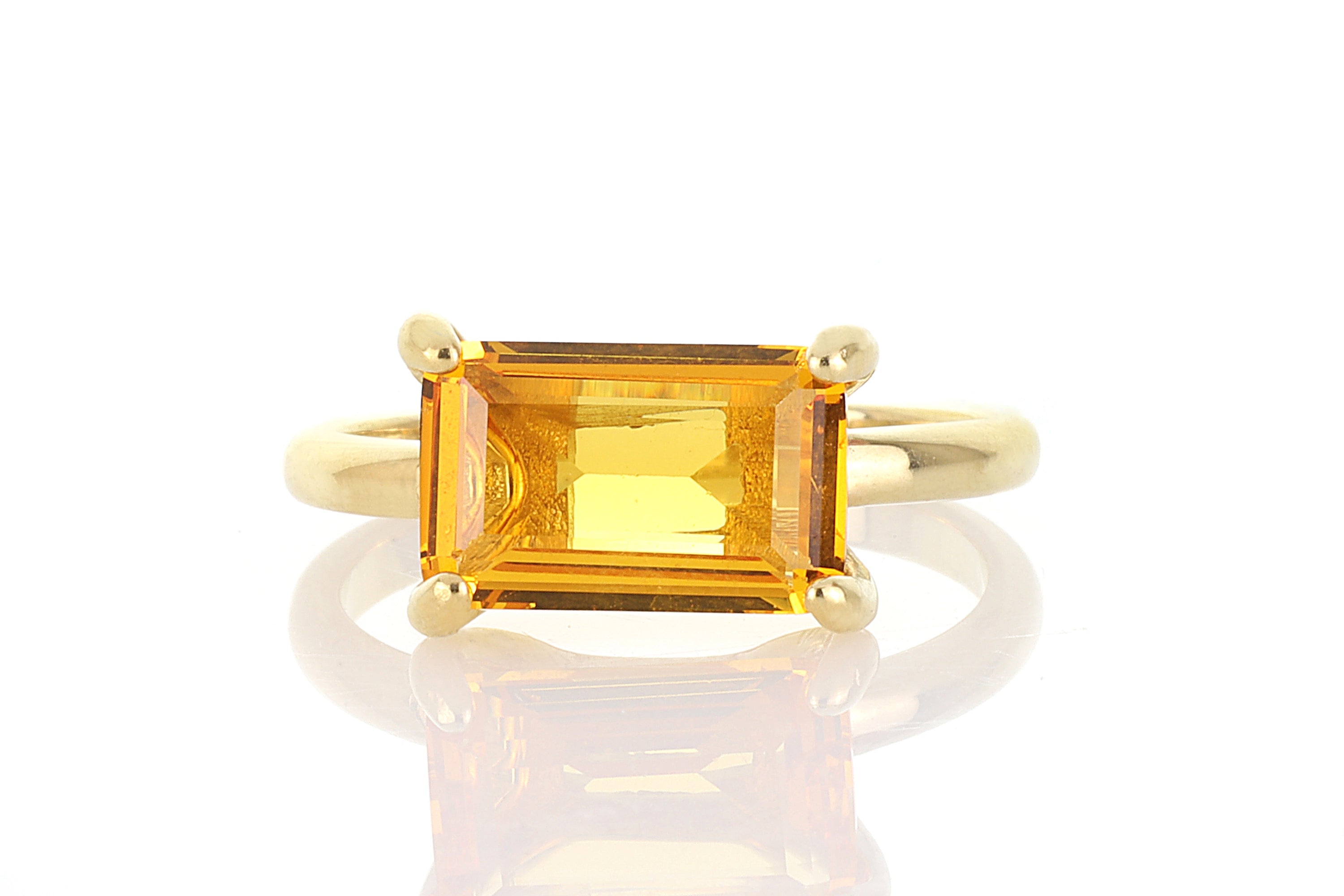 Vintage Citrine Gold Filled Ring Rings Anemone Unique