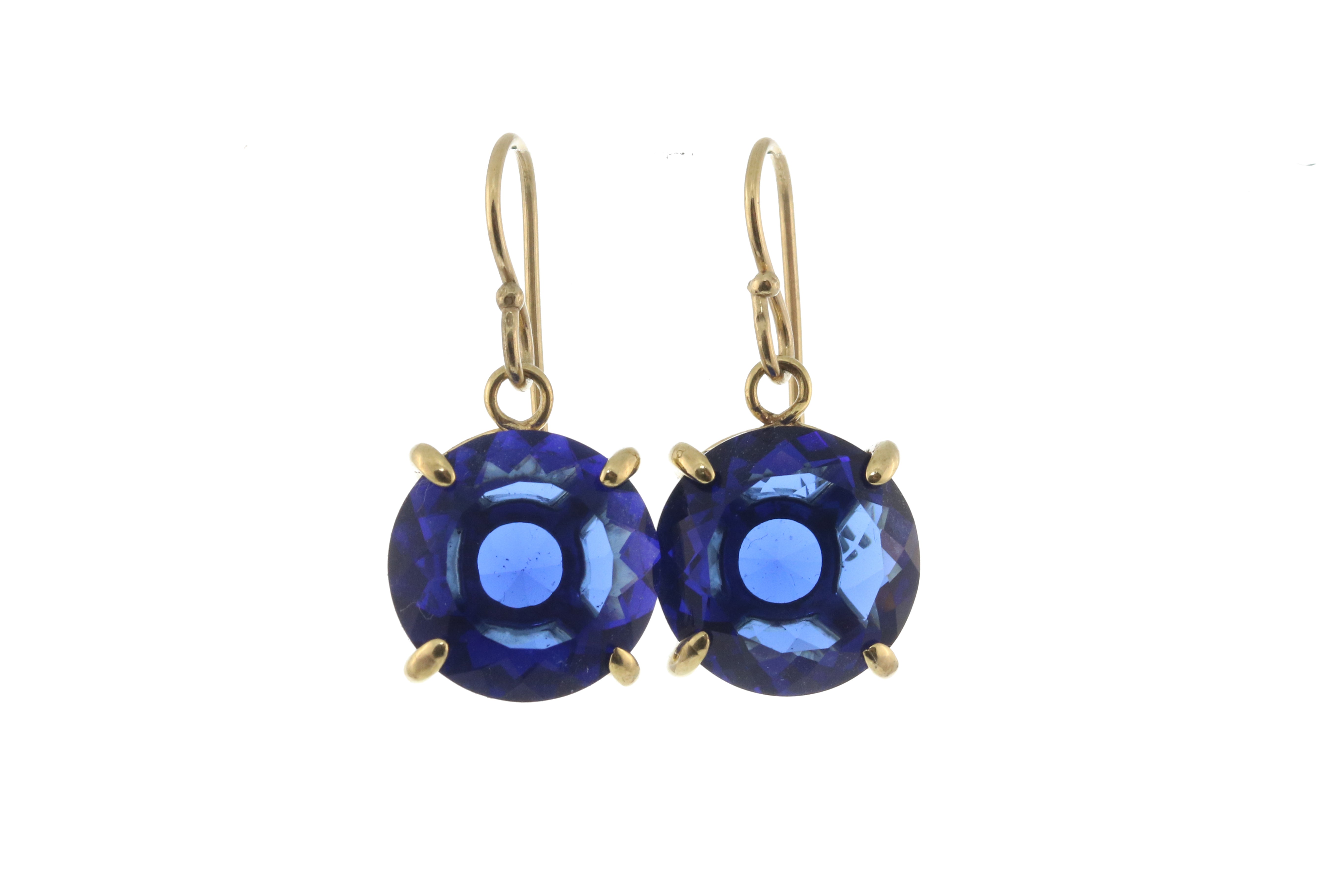 Exquisite Gold Sapphire Earrings Earrings Anemone Jewelry