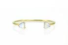 Open Cuff Gold Filled Two Stone Moonstone Bracelet Bracelets Anemone Unique
