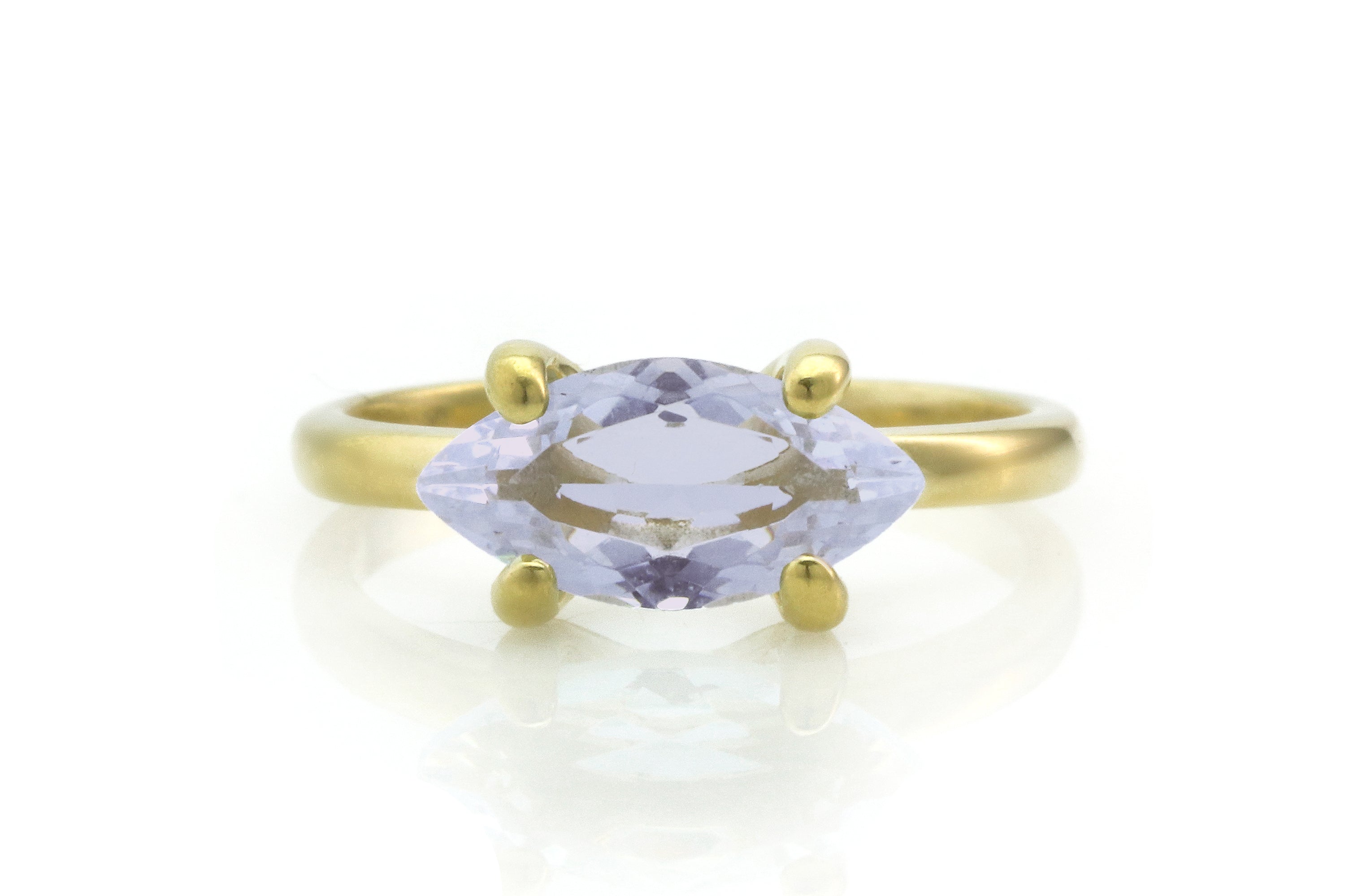 Gold Tanzanite Marquise Cut Solitaire Gemstone Ring Rings Anemone Unique
