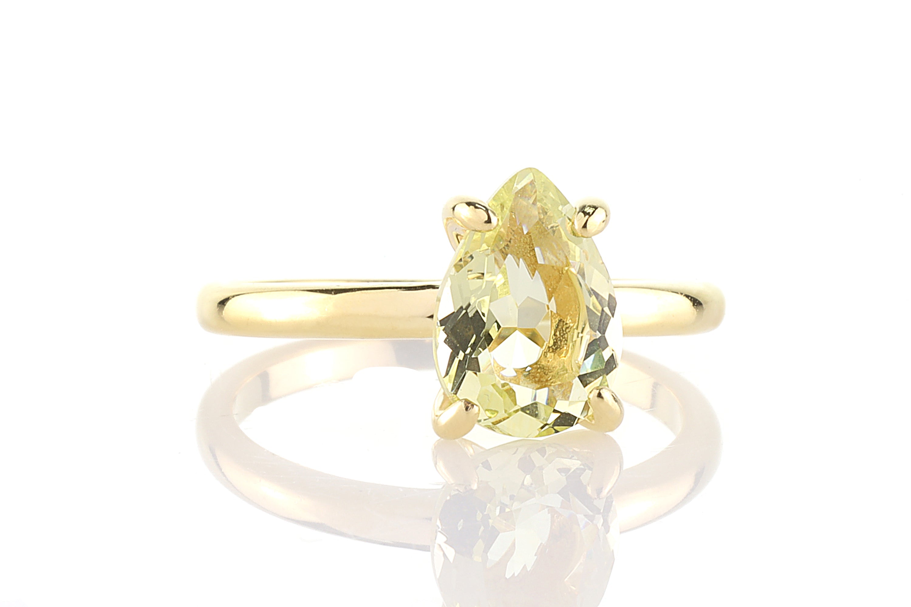 Lemon Quartz Jewelry in 14k Gold-filled Band Rings Anemone Unique
