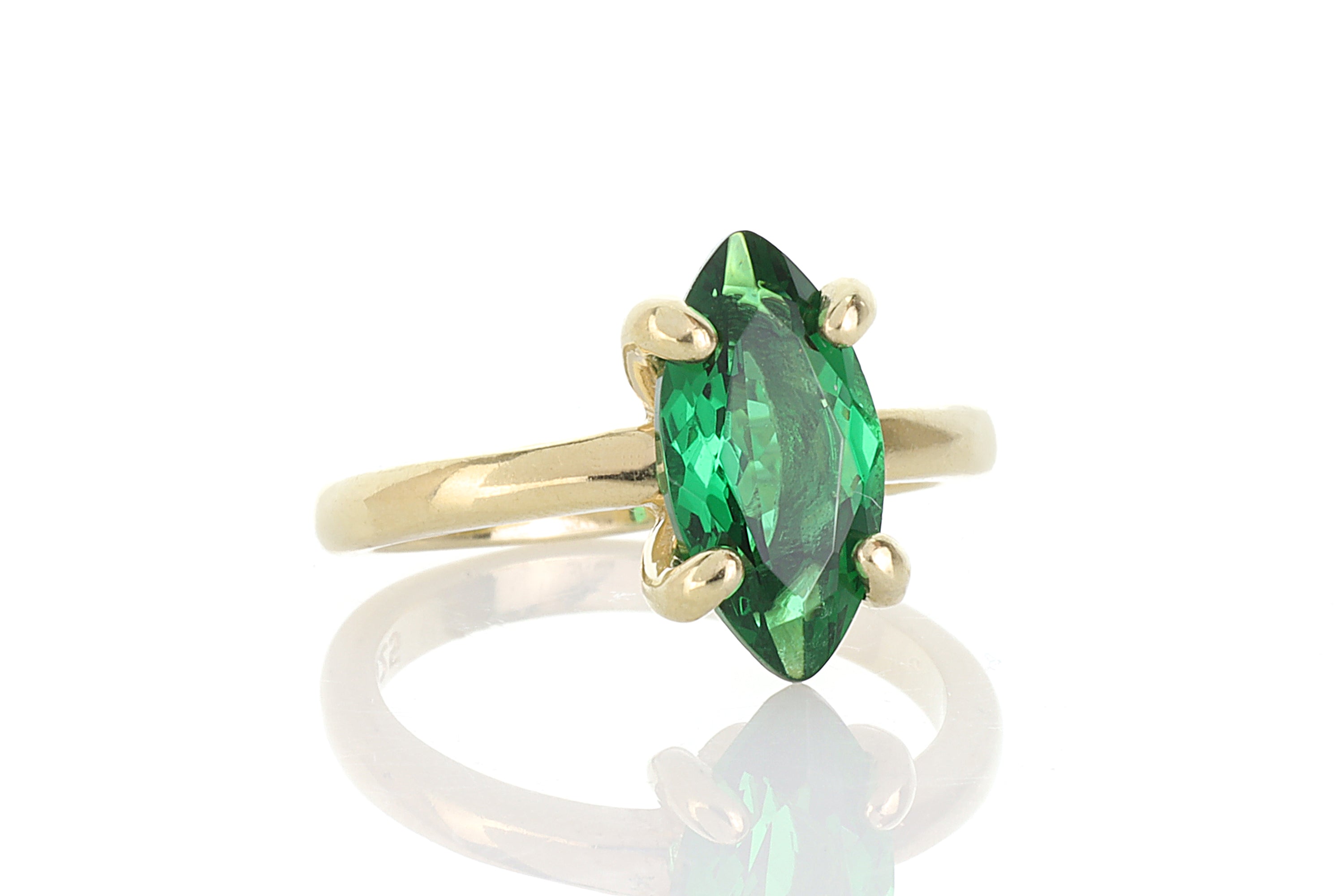Marquise Emerald Ring in Gold Rings Anemone Unique