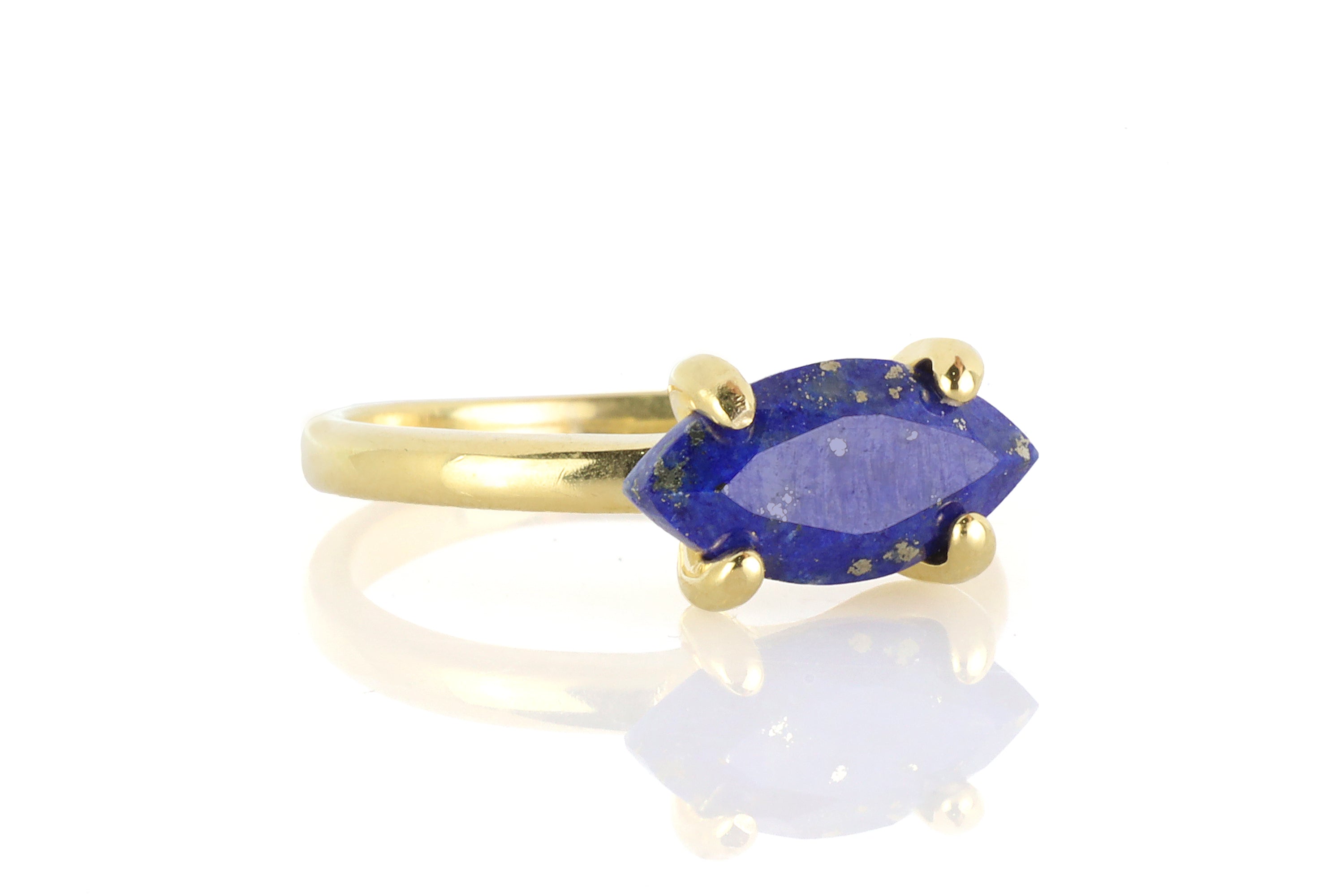 Vivid Lapis Lazuli Gold Filled Ring Rings Anemone Unique