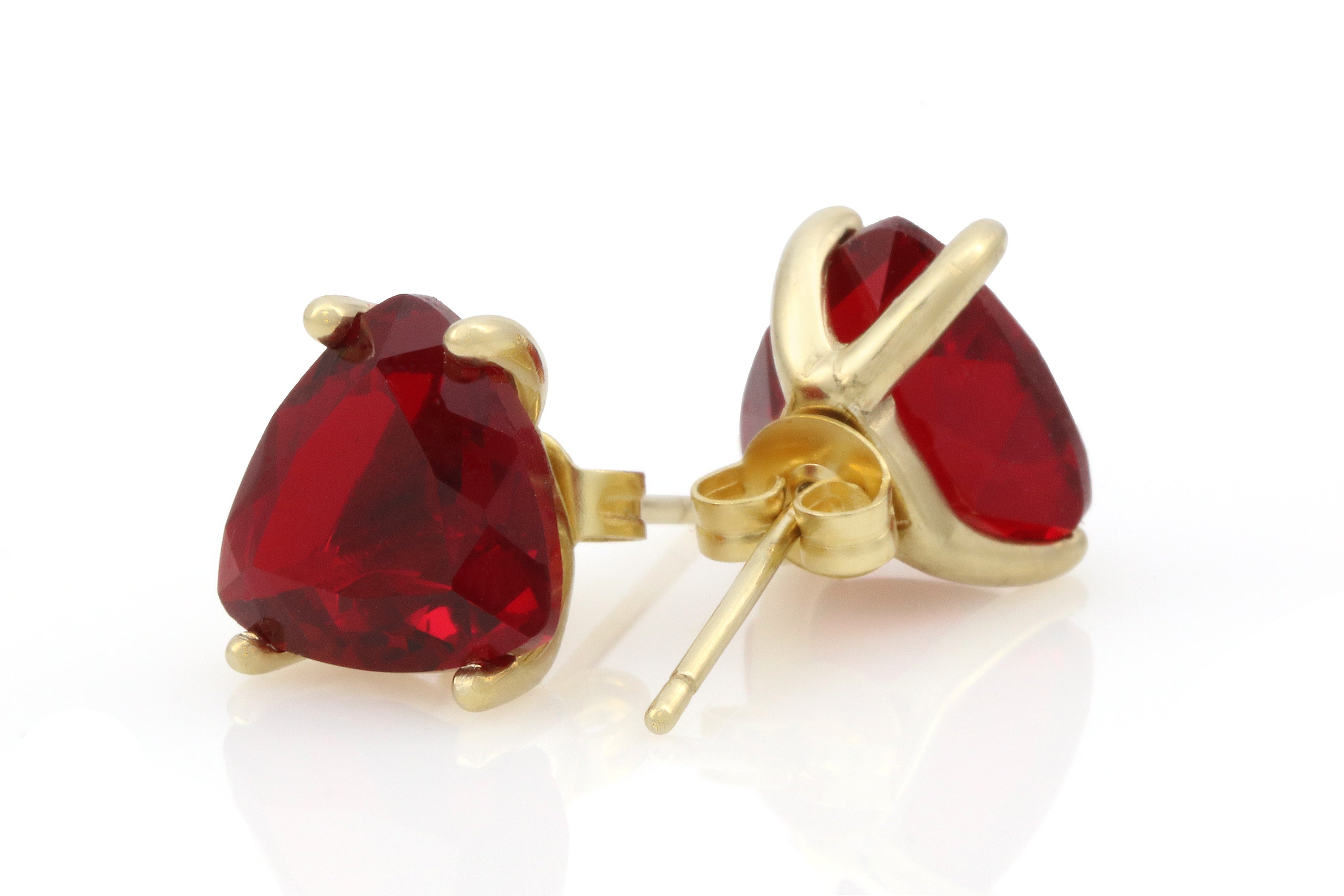 Vibrant Statement Garnet Earrings in Gold Earrings Anemone Unique
