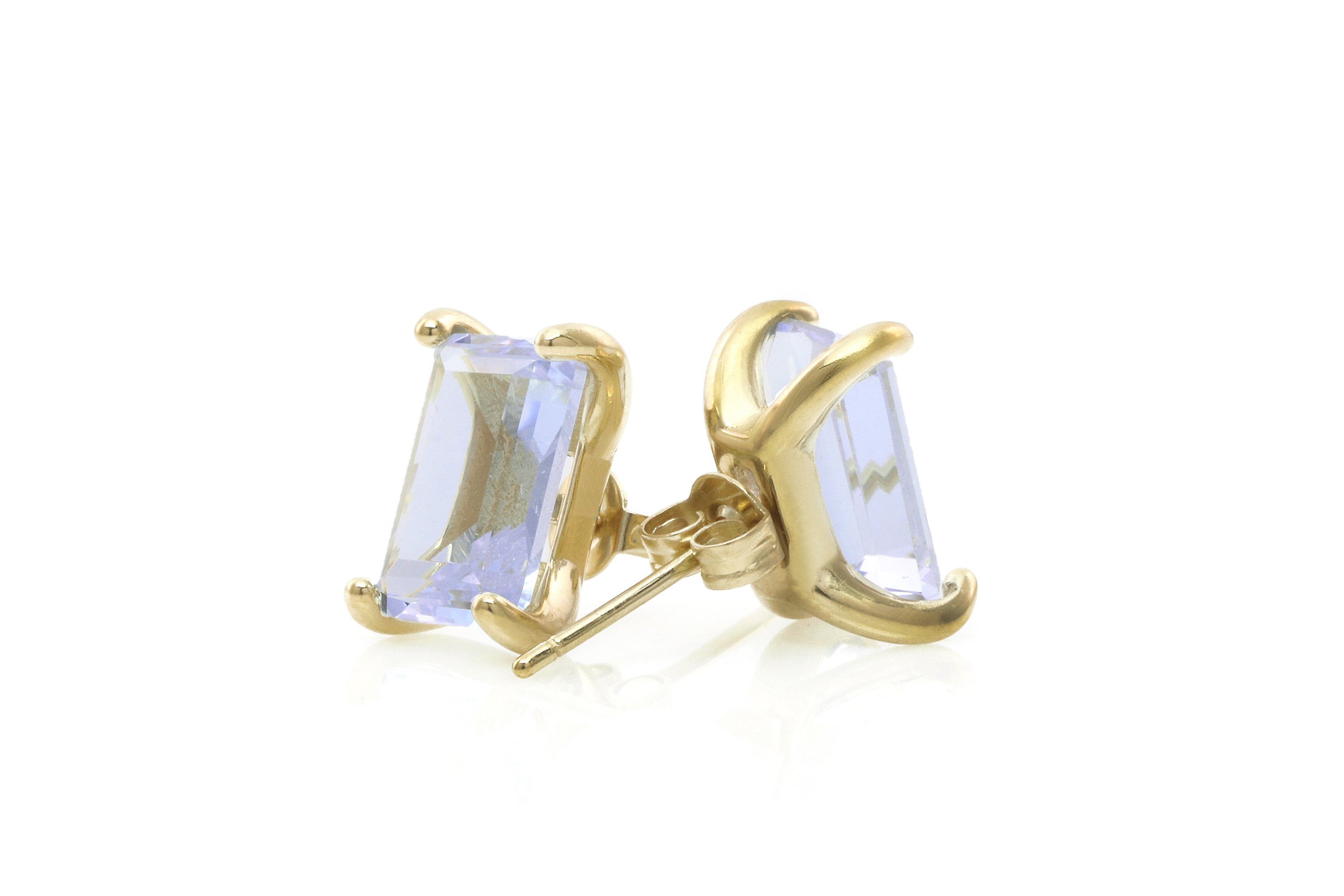 Elegant Luster Tanzanite Gold Earrings Earrings Anemone Unique