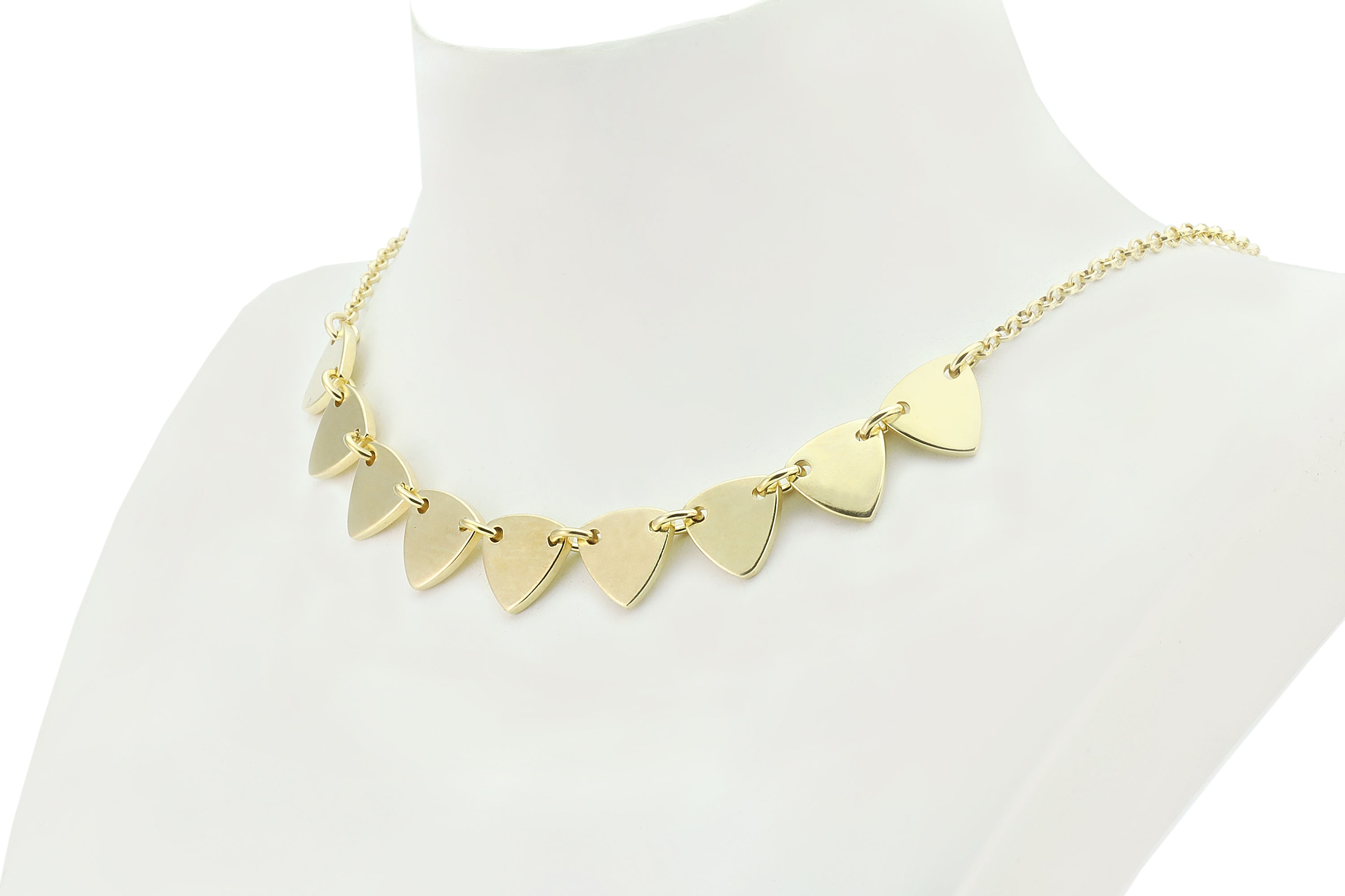 Geometric Trillion Shape Charms Gold Necklace necklaces Anemone Jewelry