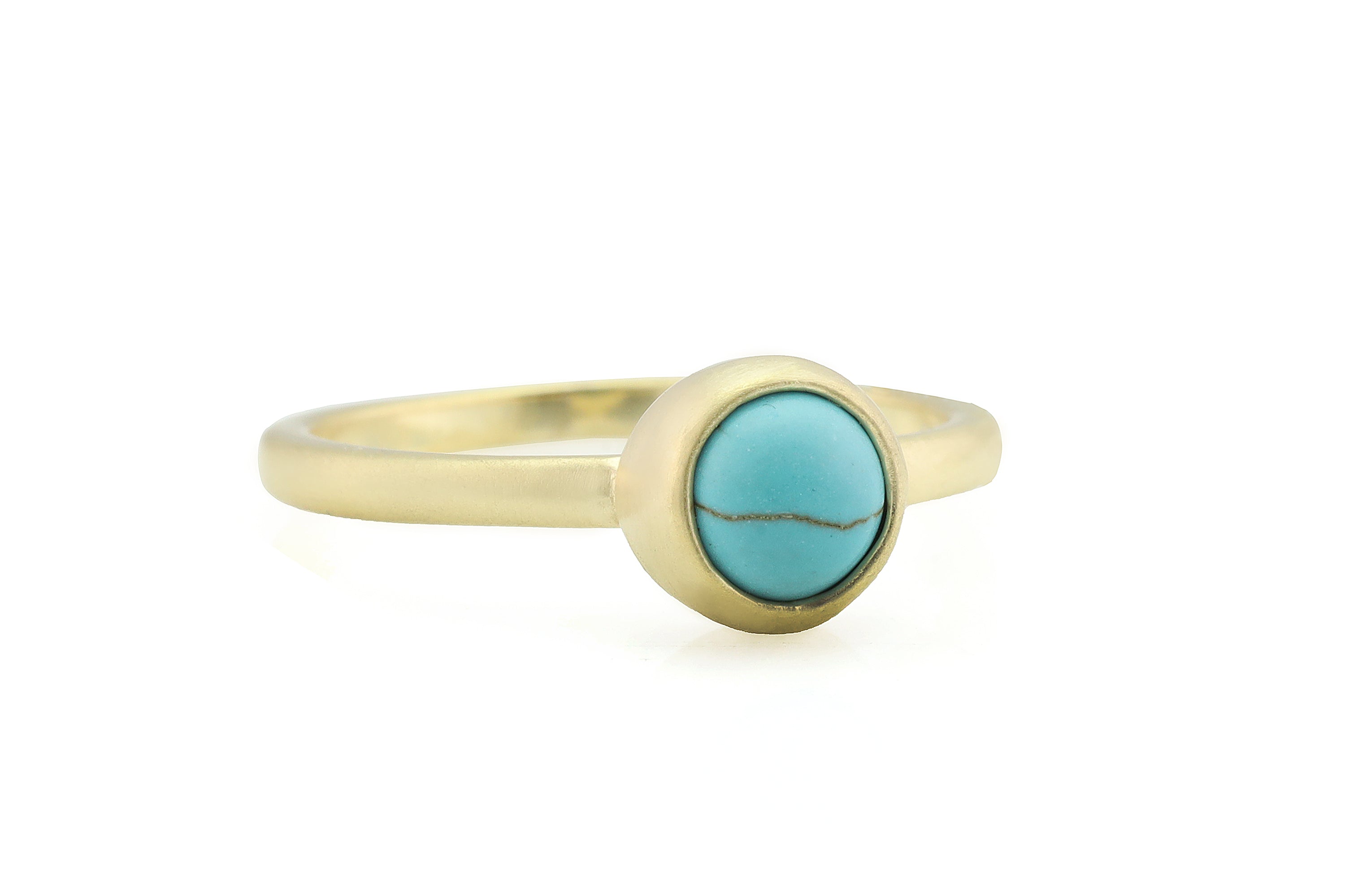 Turquoise Bezel 14k Gold Ring Rings Anemone Limited