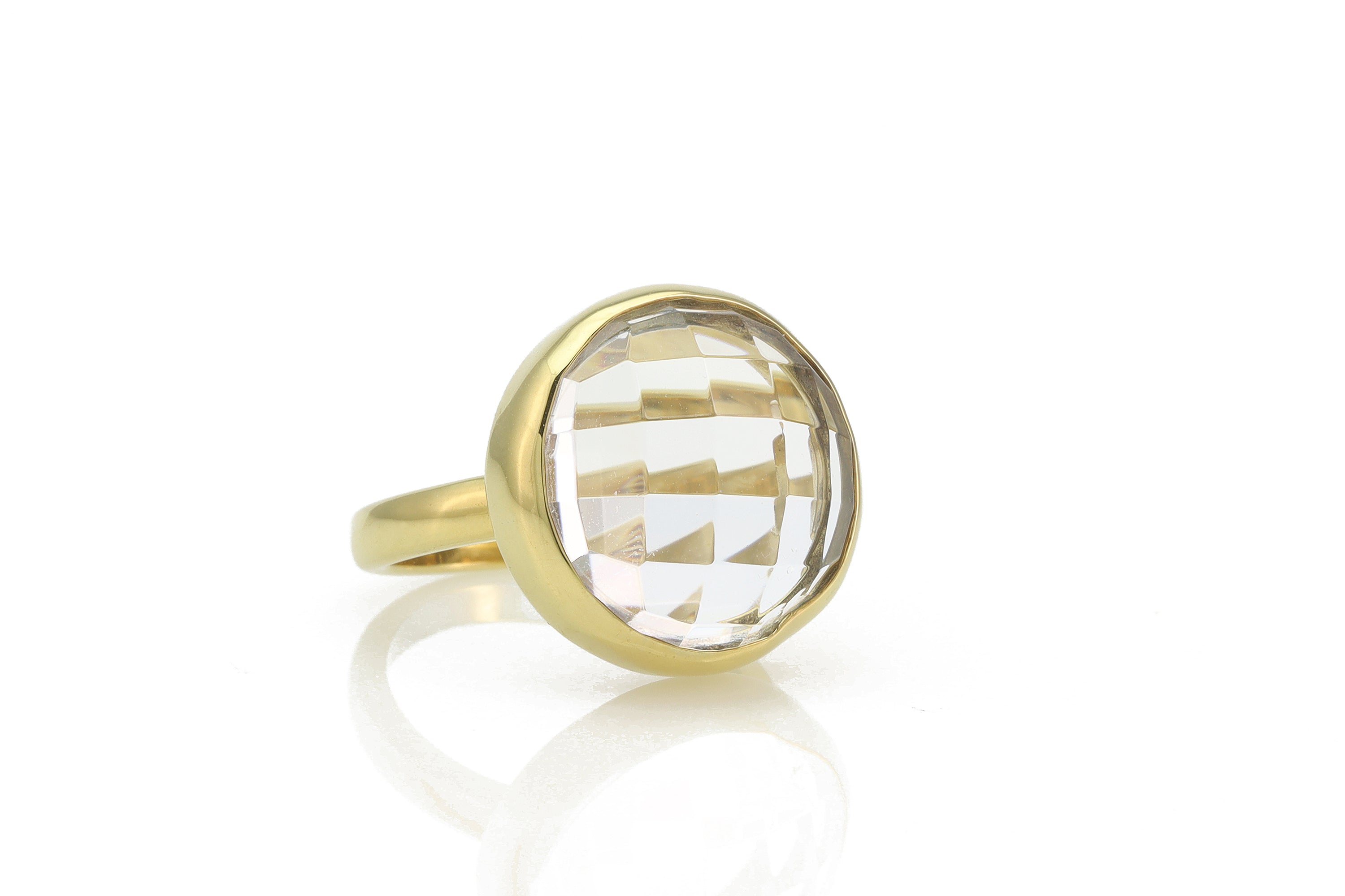 Crystal Quartz 14k Gold Filled Bezel Ring Rings Anemone Limited