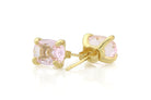 Charming Rose Quartz Dainty Gold Earrings Earrings Anemone Unique