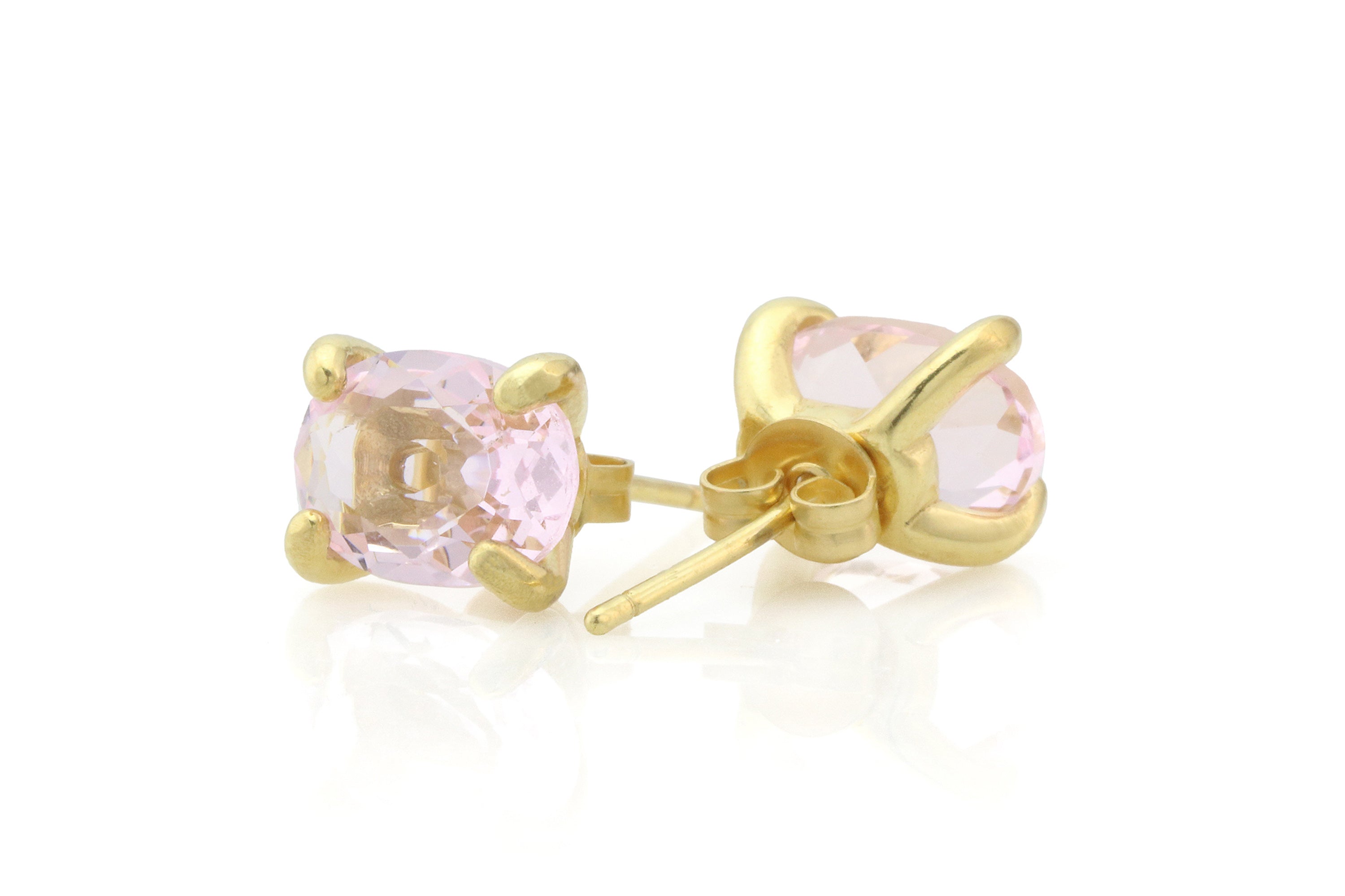 Charming Rose Quartz Dainty Gold Earrings Earrings Anemone Unique