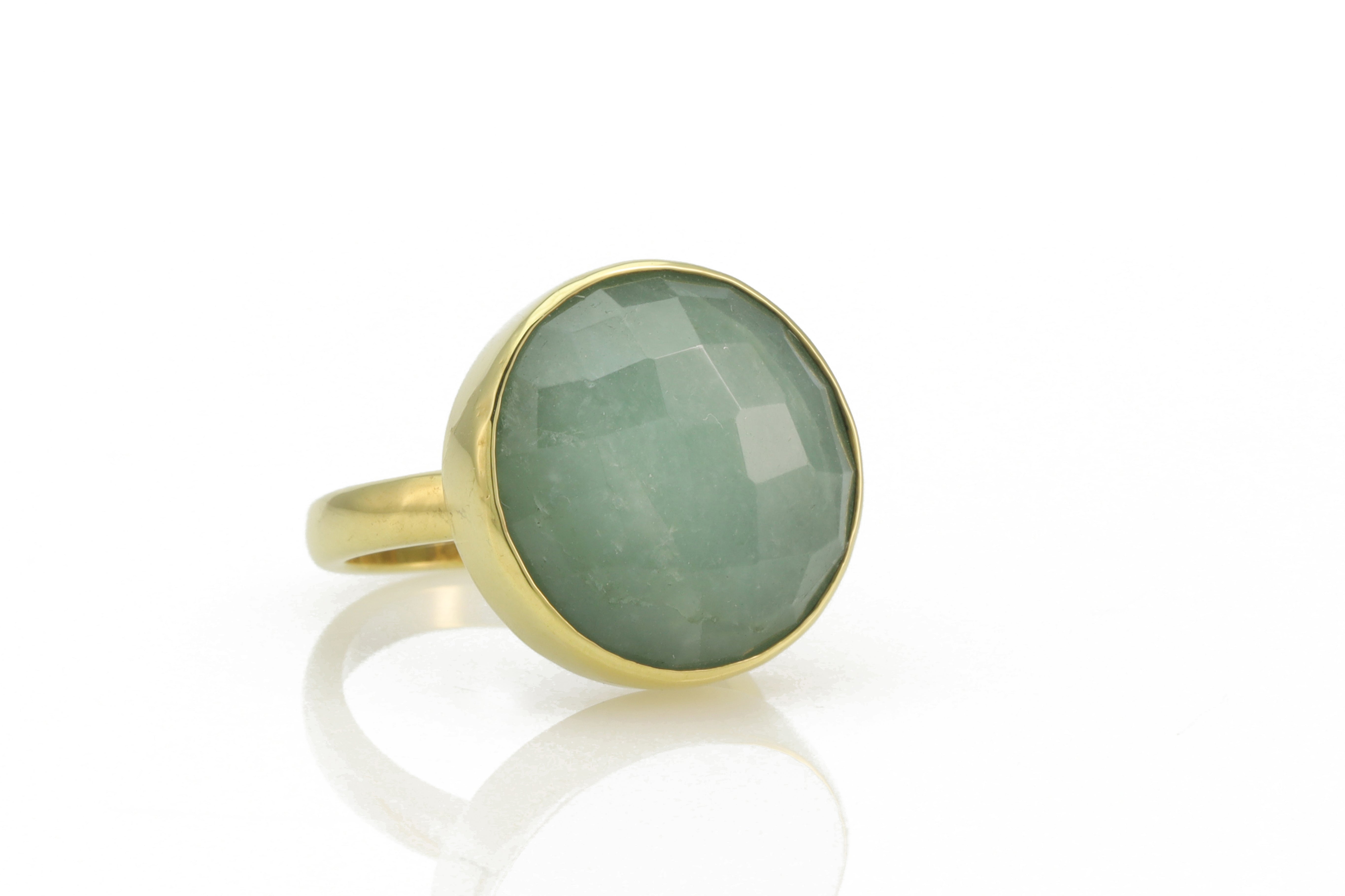 Rose Gold Aquamarine Birthstone Bezel Set Ring Rings Anemone Limited