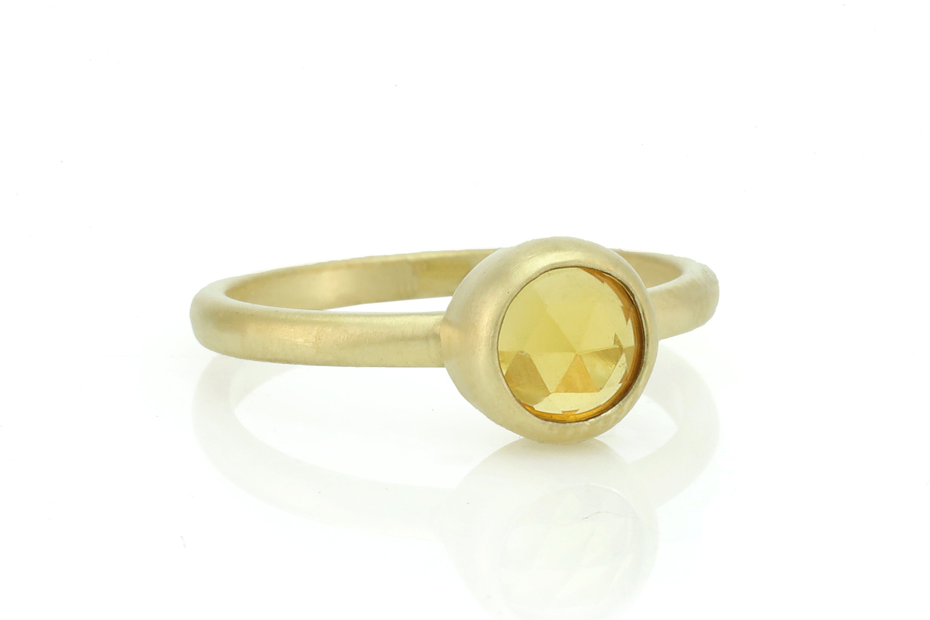 Gold Citrine Stacking Ring Rings Anemone Limited