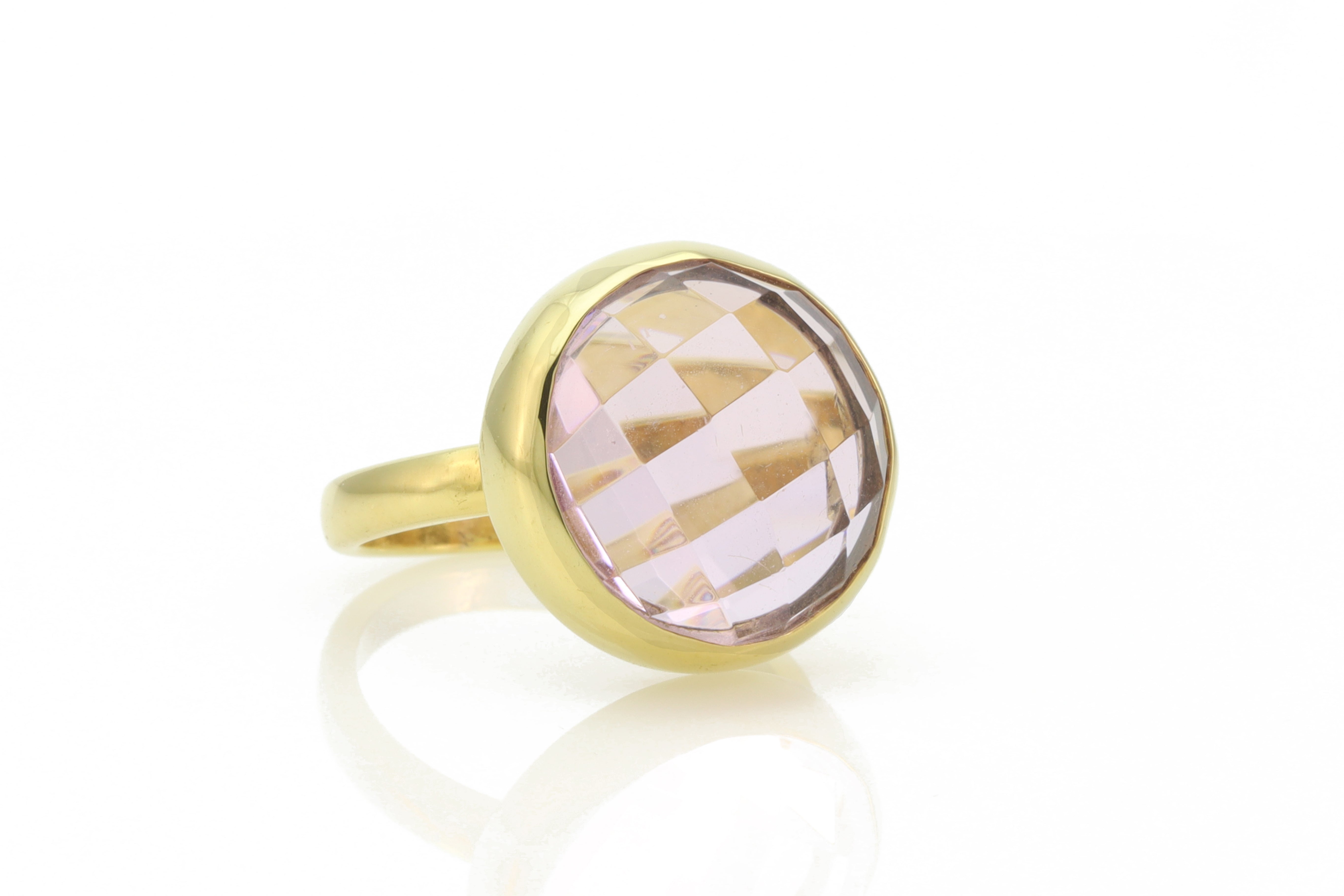 Self Love Rose Quartz Gold Filled Bezel Ring Rings Anemone Limited