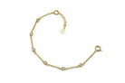 Minimalist Gold Chain Bracelet with Cubic Zirconia Charms Bracelets Anemone Unique