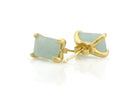 Aquamarine Stud Earrings in Gold Earrings Anemone Unique