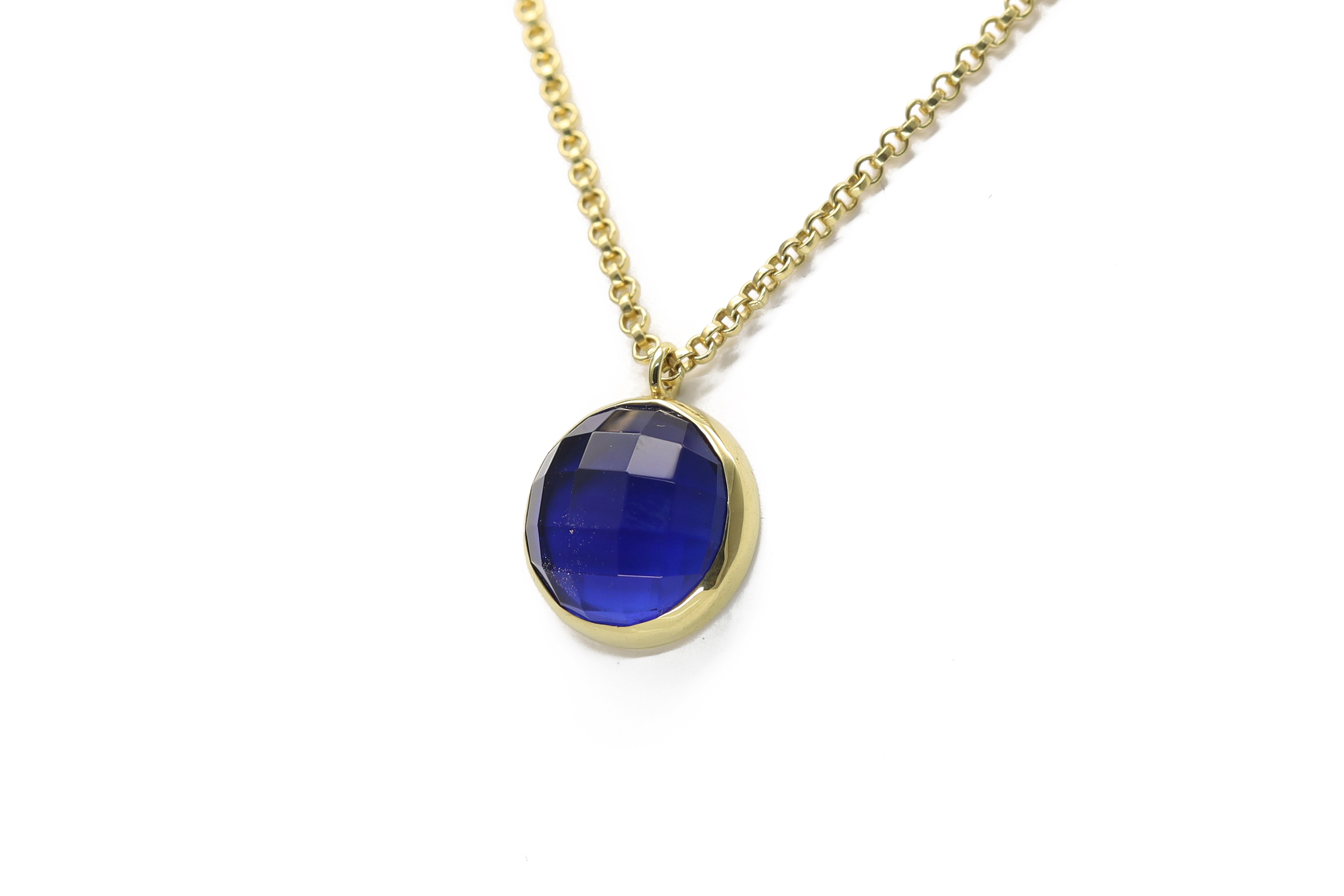 Vibrant Sterling Silver Blue Sapphire Necklace Jewelry necklaces Anemone Limited