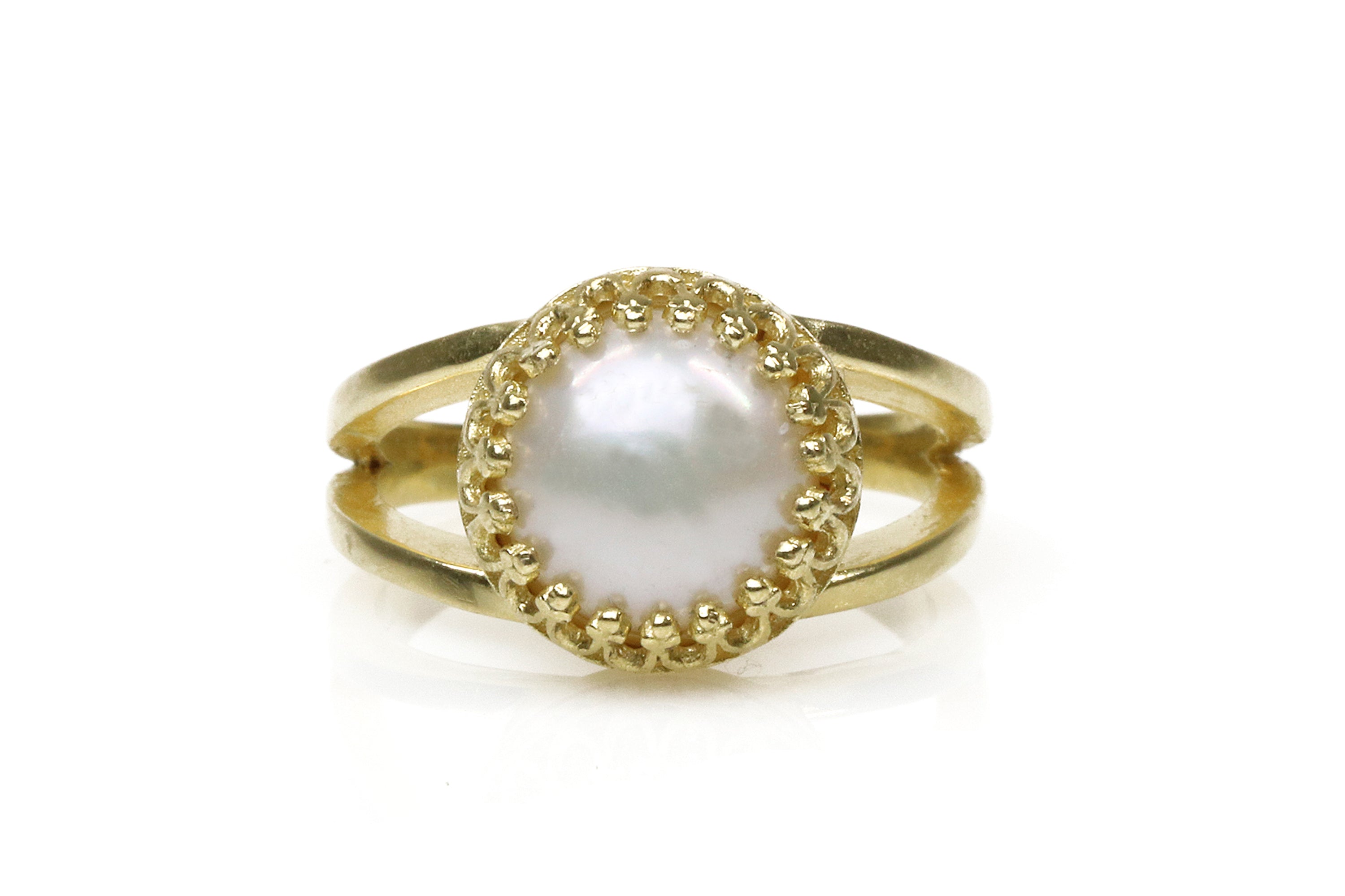 10mm Freshwater Pearl Ring in 14K Gold-filled Rings Anemone Jewelry