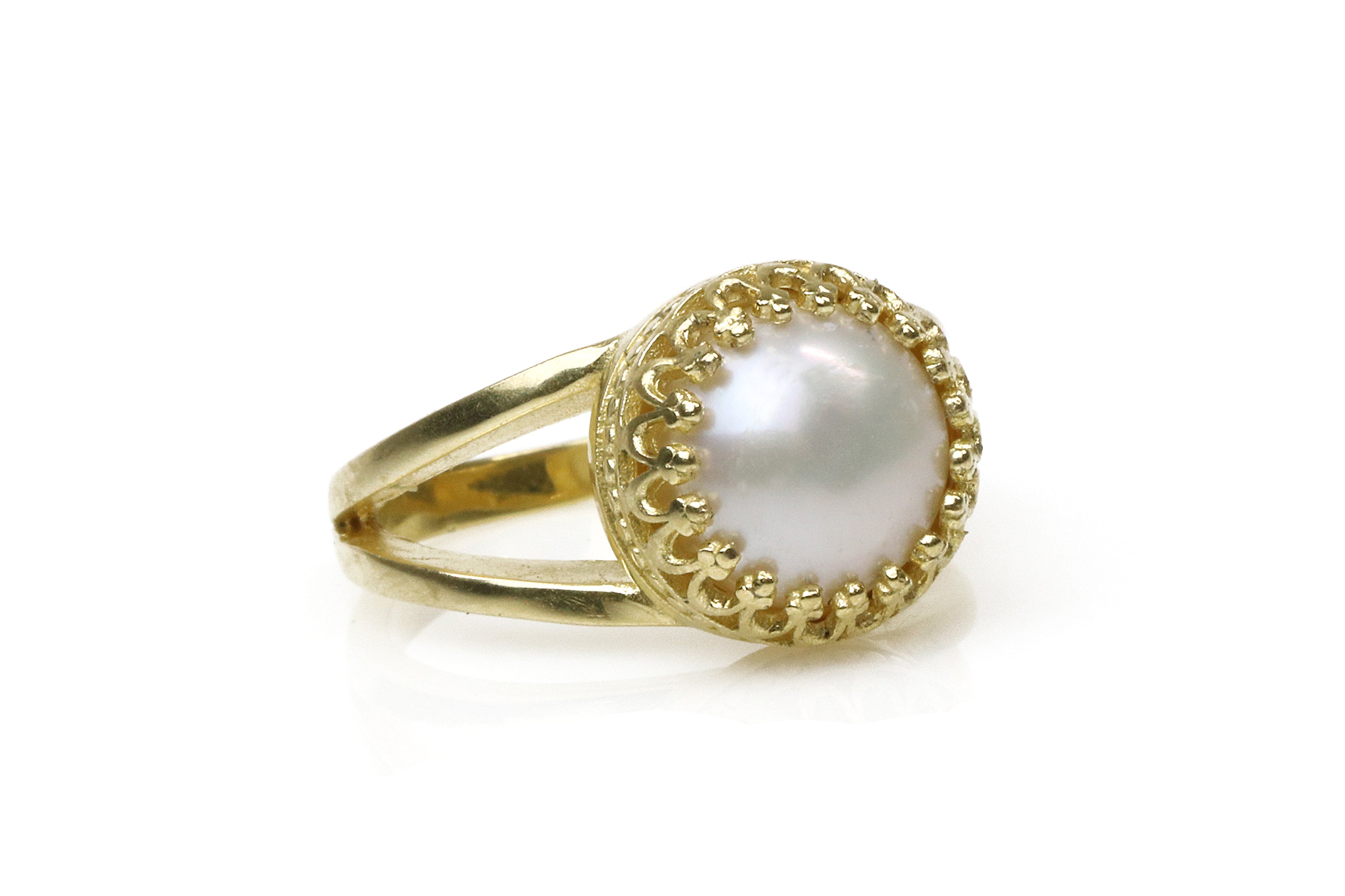 10mm Freshwater Pearl Ring in 14K Gold-filled Rings Anemone Jewelry