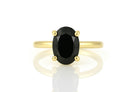 Delicate Oval Black Onyx Ring in 14k Gold Rings Anemone Unique
