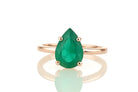 Pear Green Onyx Rose Gold Ring Rings Anemone Jewelry
