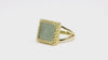 Elegant Square Aquamarine 925 Sterling Silver Ring Rings Anemone Jewelry