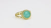 Glamorous Round Amazonite Ring in14K Rose Gold Rings Anemone Jewelry
