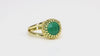 Rose Gold Filled Ring with Green Onyx Rings Anemone Jewelry