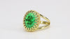 Vintage Inspired Large Oval Emerald Gold Ring Rings Anemone Jewelry