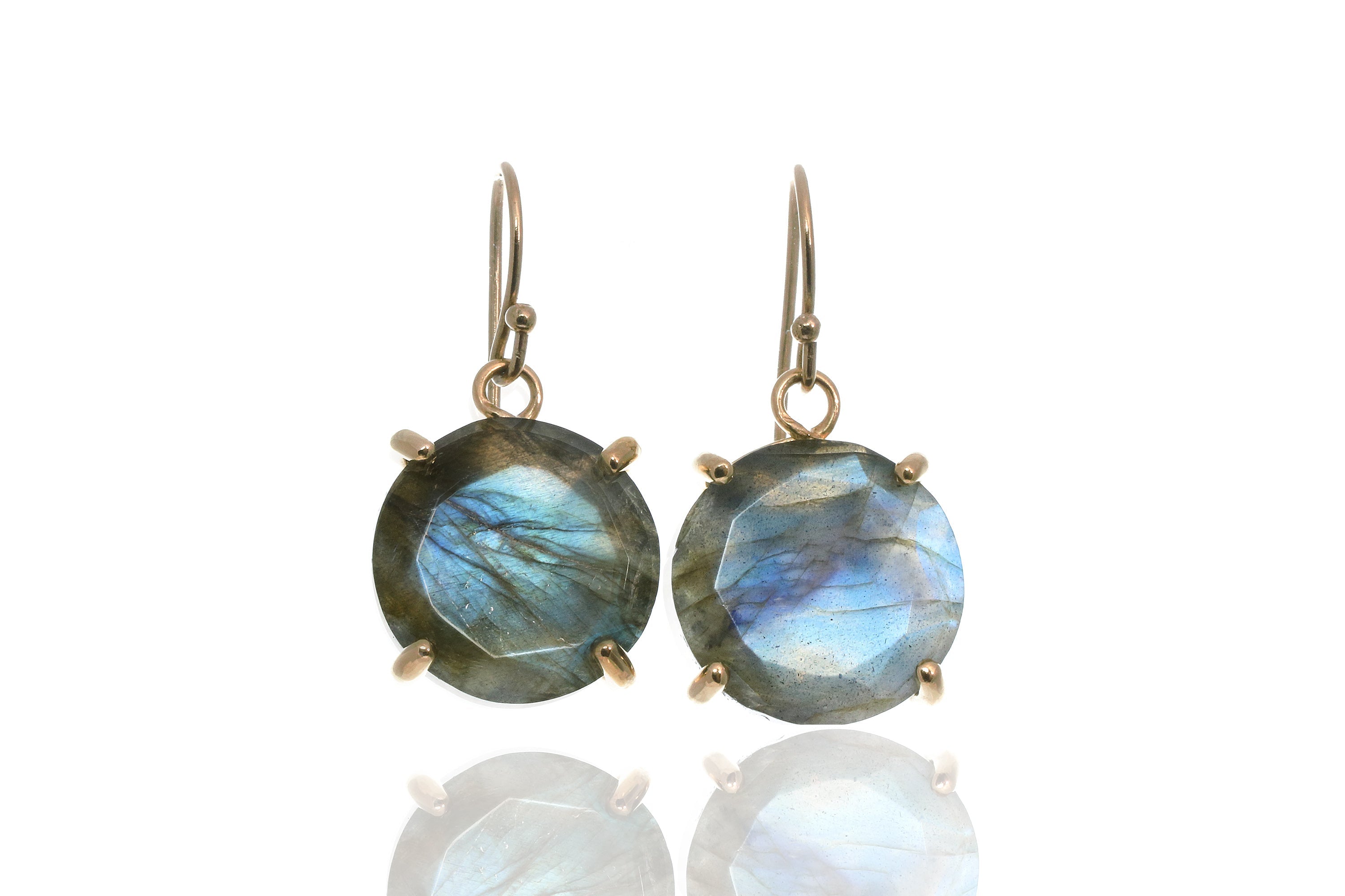 Artisan Silver Labradorite Dangle Earrings Earrings Anemone Jewelry