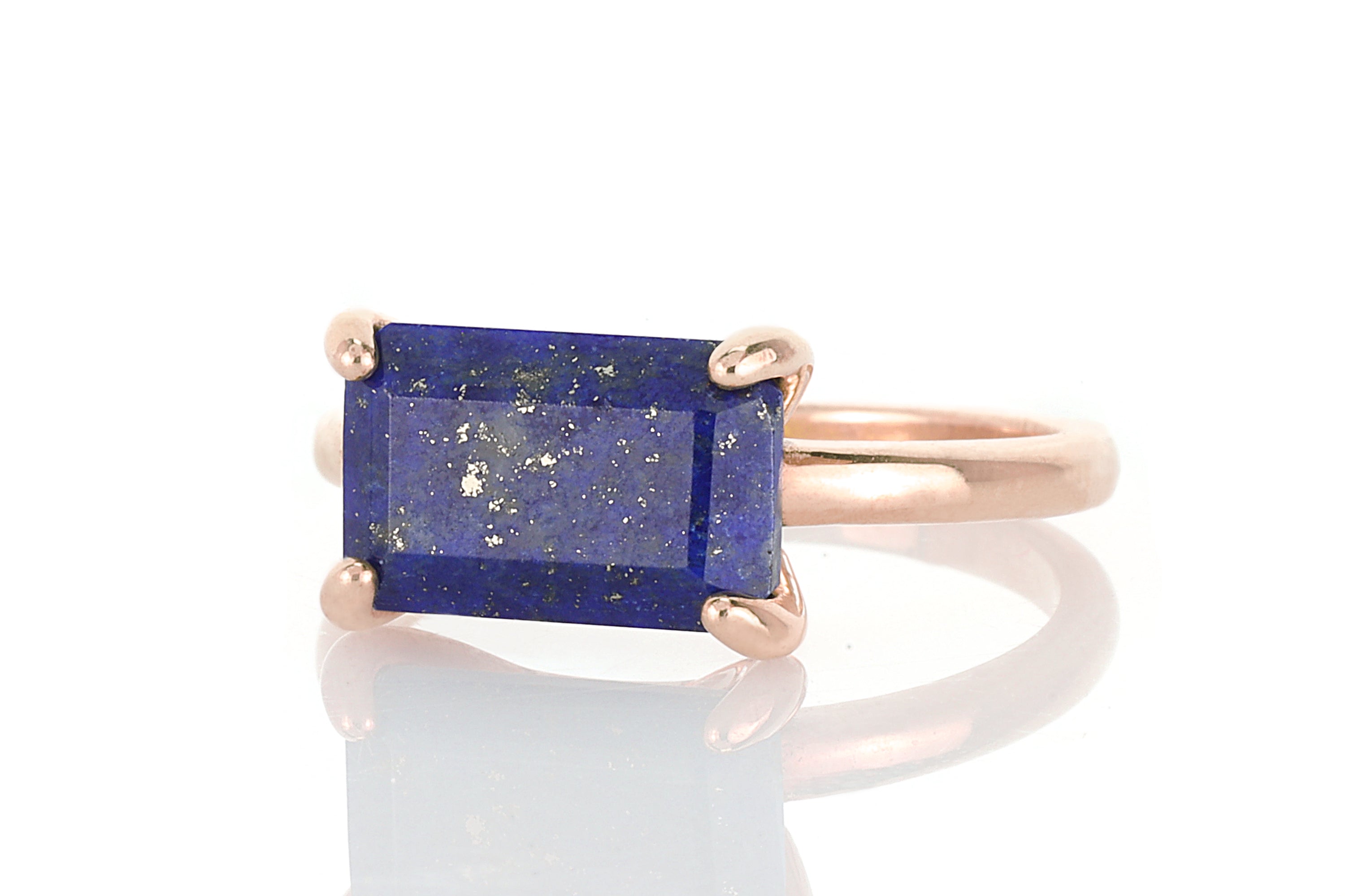 Amazing Deep Blue Lapis Lazuli Ring in Silver Rings Anemone Unique