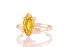 Marquise Citrine Ring in 14k Rose Gold Rings Anemone Unique