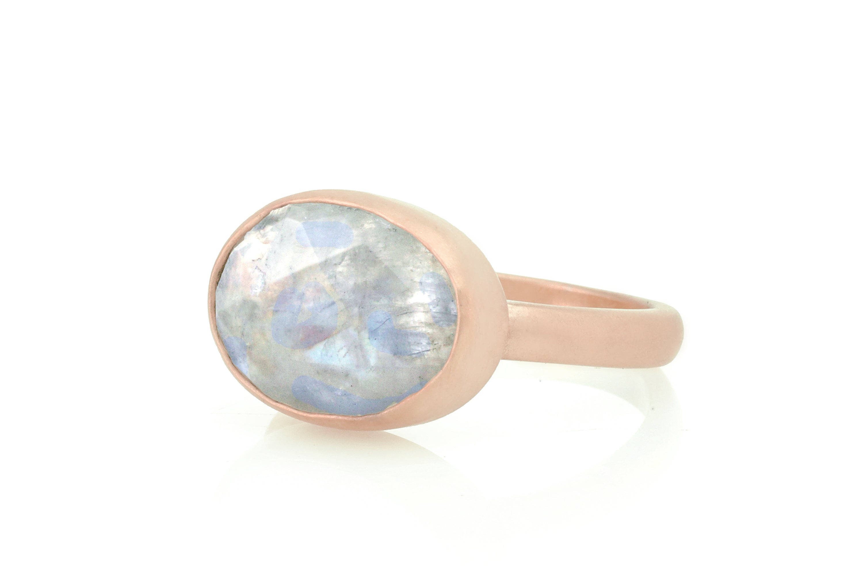 Sterling Silver Oval Cut Moonstone Ring Rings Anemone Limited
