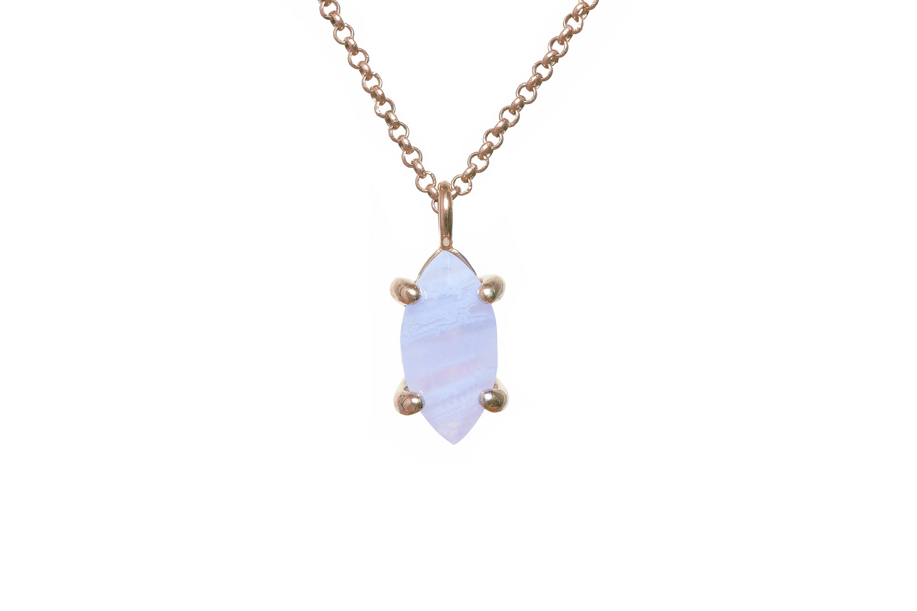 Elegant Lace Agate Stone Gold Necklace necklaces Anemone Unique