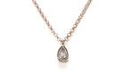 CZ Pear Charm Pendant in 14k Gold Necklace necklaces Anemone Unique