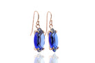 Blue Sapphire Precious Dangle Marquise Gemstone Gold Earrings Earrings Anemone Jewelry