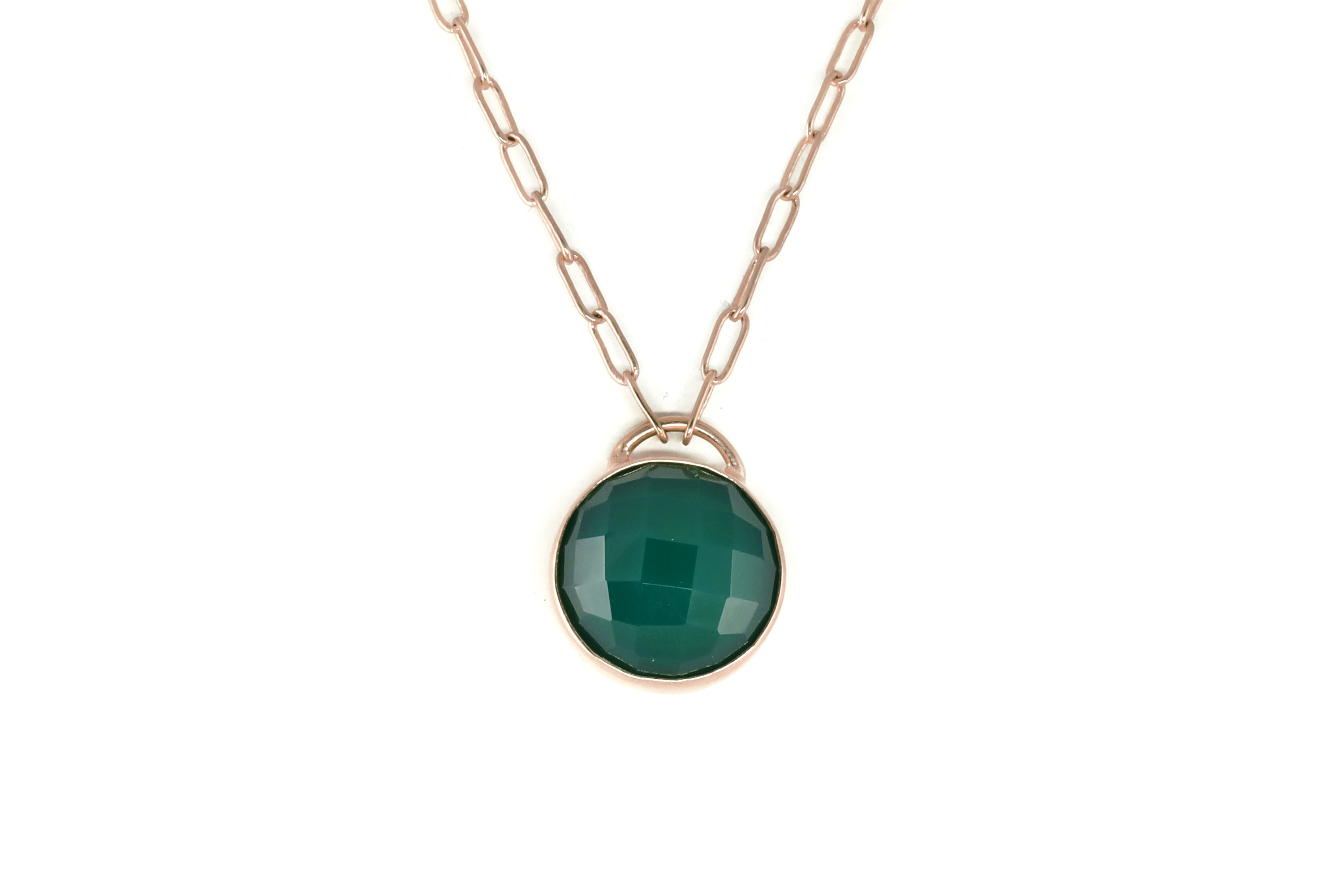 Purse Green Onyx Pendant Gold Necklace necklaces Anemone Limited