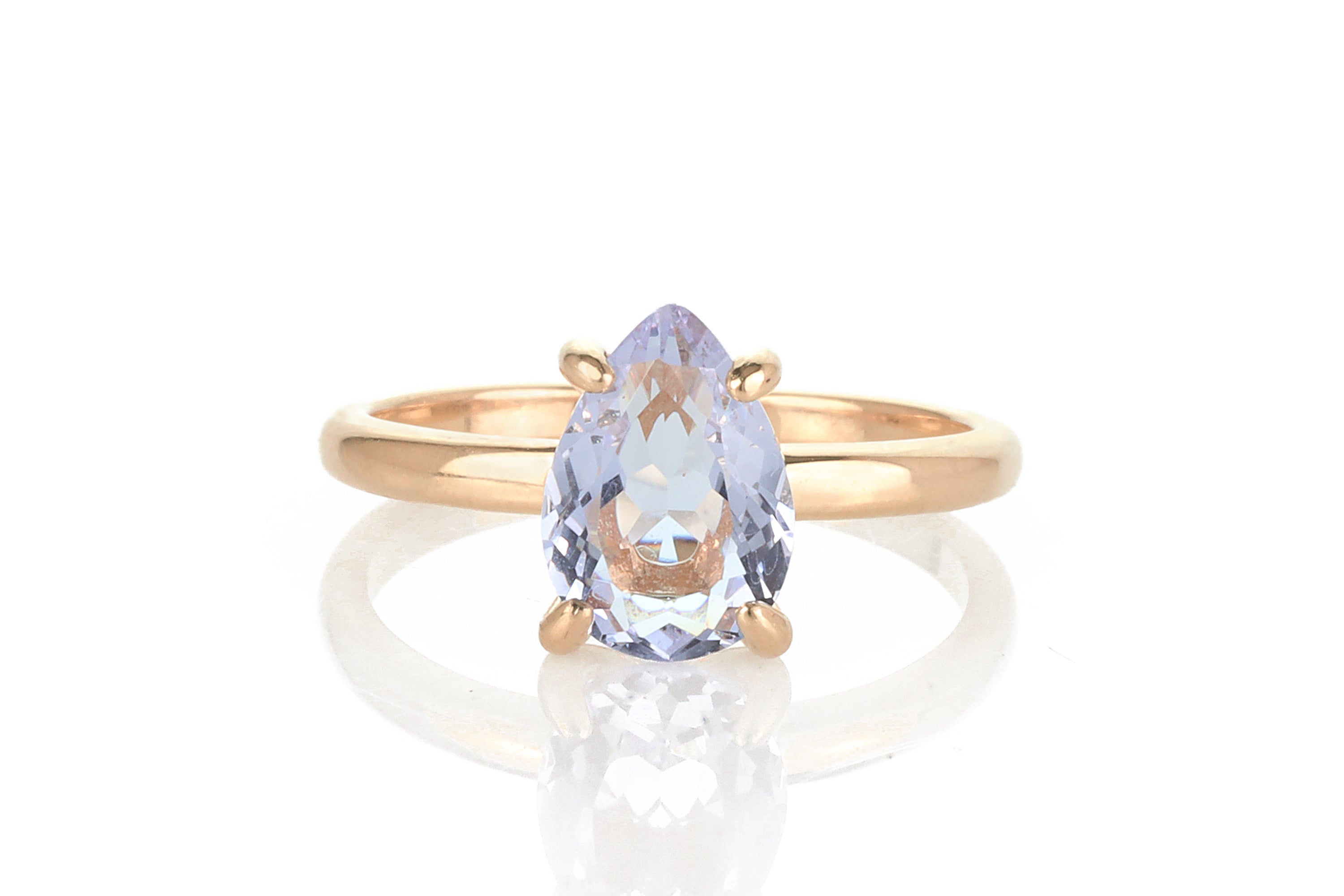 Unique Rose Gold Tanzanite Ring Rings Anemone Unique